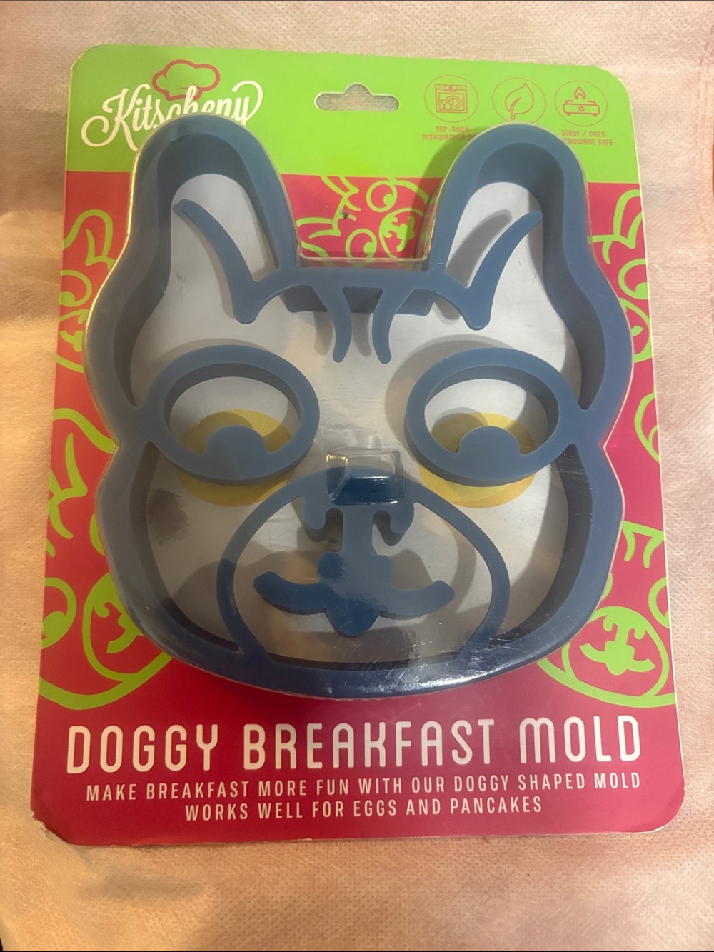 Blue Doggy Breakfast Mold - Fun Dog-Shaped Egg & Pancake Ring